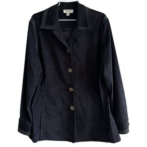 St. John Sport By Marie Gray Black Jacket Size Large